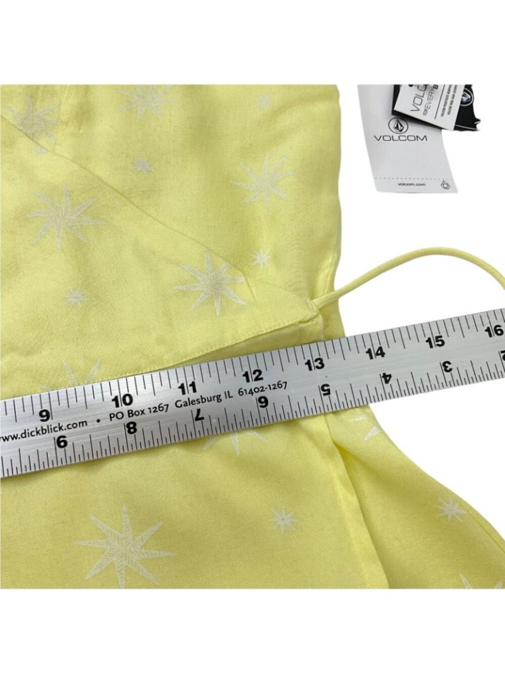 Volcom Dress Womens Size S Yellow Things Changing Wrap Starfish Visco Nwt $49 - Picture 8 of 10